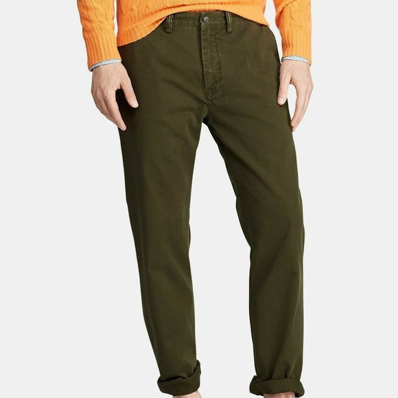 Polo Ralph Lauren Mens Green Straight Fit Stretch